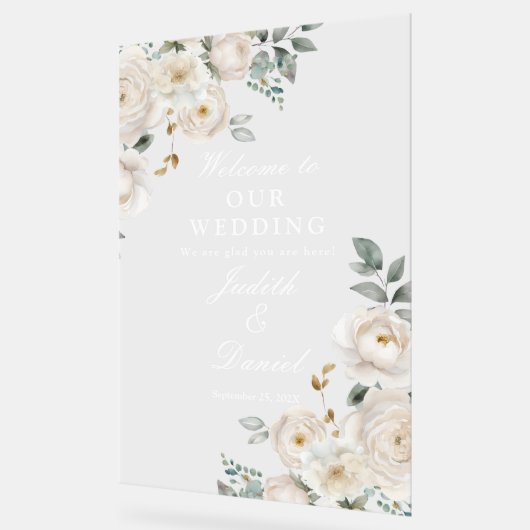 Welkom trouwbord acryl bord (Hoek)