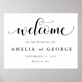 Welkom trouwbord poster