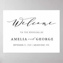Welkom trouwbord poster