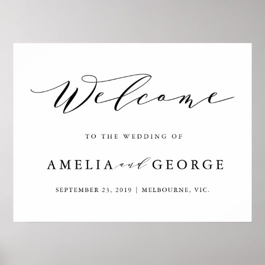 Welkom trouwbord poster