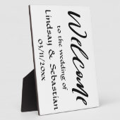 Welkom trouwbord Tabletop Plaque met Easel Fotoplaat (Zijkant)