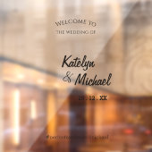 Welkom Trouwen Selfie Spiegel Elegante Kalligrafie Raamsticker (Vel 2)