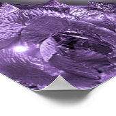 Welkom Trouwfeest Paarse Bloemenframe Elegant Poster (Hoek)