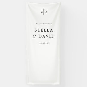 Welkom Trouwmonogram Fabric Banner