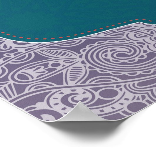 Welkom Trouwposter Arabische Nachten Henna Poster (Hoek)