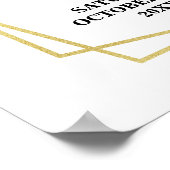 Welkom Trouwposter Watercolor Rood Crème Poster (Hoek)