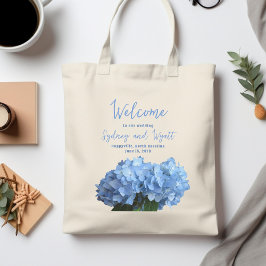 Welkom Trouwtassen Lichtblauwe Hortensia's Tote Bag