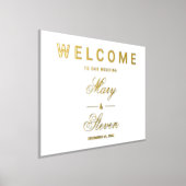 Welkom Trouwteken Goud Folie Afdrukken (Laagn)