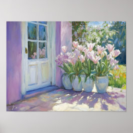 Welkom tulpen poster