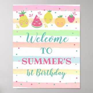 Welkom Tutti Frutti-bord Poster