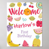 Welkom Tuttifrutti-bord Poster (Voorkant)