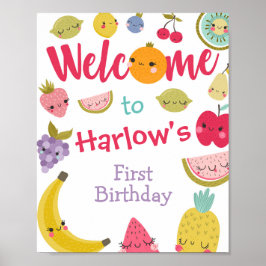 Welkom Tuttifrutti-bord Poster