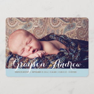 Welkom twee foto's Modern Birth Announounding Aankondiging