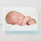 Welkom twee foto's Modern Birth Announounding Aankondiging (Achterkant)