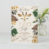 Welkom Twee Het Oerwoud 2e Verjaardag Kaart (Staand voorkant)