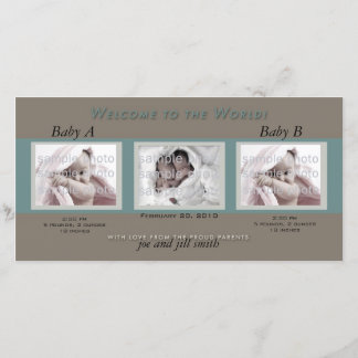 Welkom tweeling aankondiging