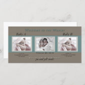 Welkom tweeling aankondiging (Voorkant / Achterkant)