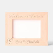 Welkom tweeling, met namen, foto, 7 x 5 " gegraveerde lijstjes (Voorkant)