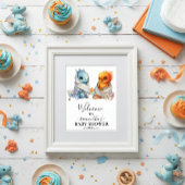 Welkom Twins Phoenix Dragon Fantasy Poster