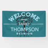 Welkom! Uitnodiging Familie reünie banner (Horizontaal)