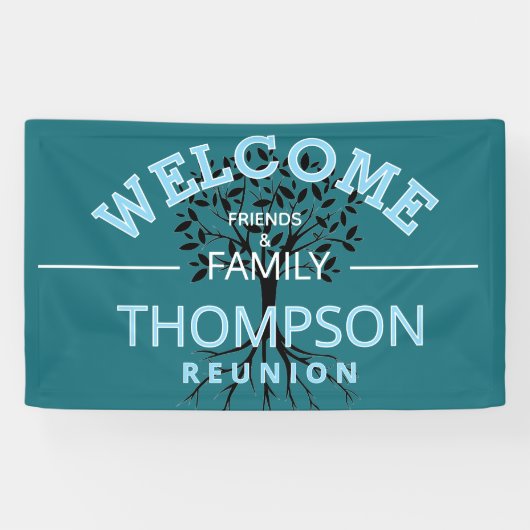 Welkom! Uitnodiging Familie reünie banner (Horizontaal)
