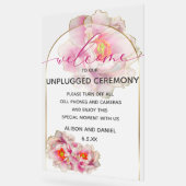 Welkom Unplugged Scarlet Peony Floral Acryl Bord (Hoek)