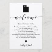 Welkom Utah Wedding-brief & reiskaart Programmakaart (Voorkant)
