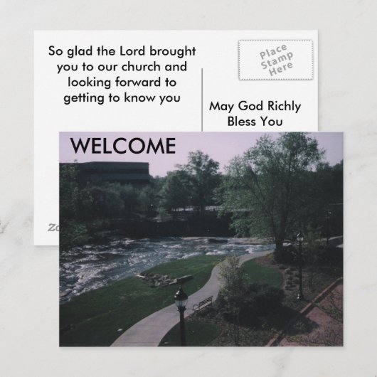 WELKOM Uw Vistors Briefkaart (Voorkant / Achterkant)