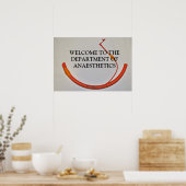 WELKOM VAN DE AFDELING VAN ANESTHETICA POSTER (Keuken)