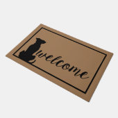 Welkom van uw hond (Aangepaste kleuren) deurmat (Schuin)