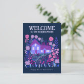 Welkom Vastgoed Marketing Boerderij Bloemen Briefkaart (Staand voorkant)