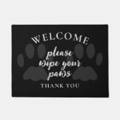 Welkom, veeg alsjeblieft je poten zwarte klep af deurmat (Voorkant)