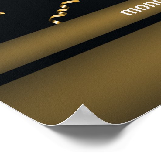 Welkom Verjaardag Uitnodiging bewerkbaar Poster (Hoek)