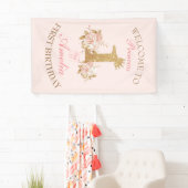 Welkom Verjaardagsfeestje Prinses 1 jaar Spandoek (Insitu)