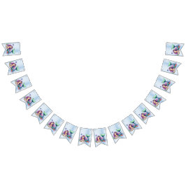 Welkom Verjaardagspartij Waterverf Zeemeermin Zee  Vlaggetjes