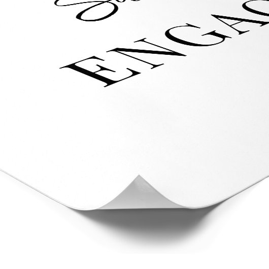 Welkom Verlovingsfeest Ze zei Ja Foto Custom Poster (Hoek)