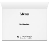 Welkom Verticaal stripmenu met diamantpatroon (Binenzijde Horizontaal (Onderkant))