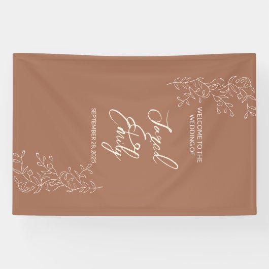 Welkom Verticale Banner van de bruiloft (Horizontaal)