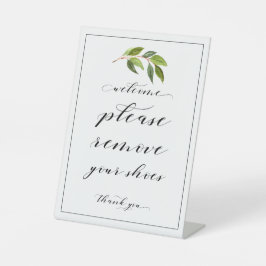 Welkom, verwijder je bord groen 2 reclamebord met voetstuk