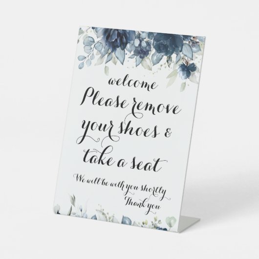 Welkom Verwijder je bordje voor afdruk. Reclamebord Met Voetstuk (Voorkant)