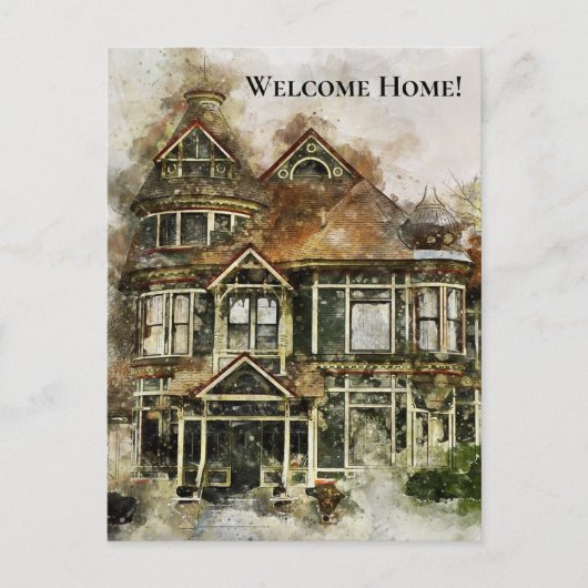 Welkom Victoriaans thuis in de schaduw van Brown Feestdagenkaart (Voorkant)