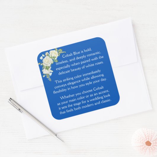 Welkom Vierkante Sticker (Envelop)