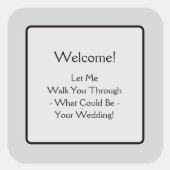 Welkom Vierkante Sticker (Voorkant)