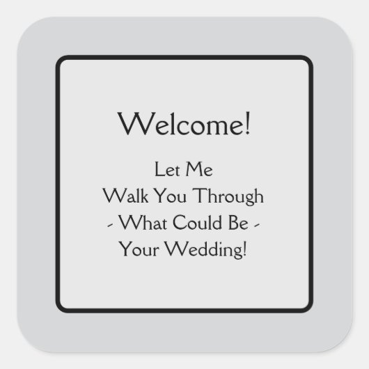 Welkom Vierkante Sticker (Voorkant)