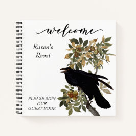 Welkom Vintage Raven Bird STR-huur gastenboek Notitieboek