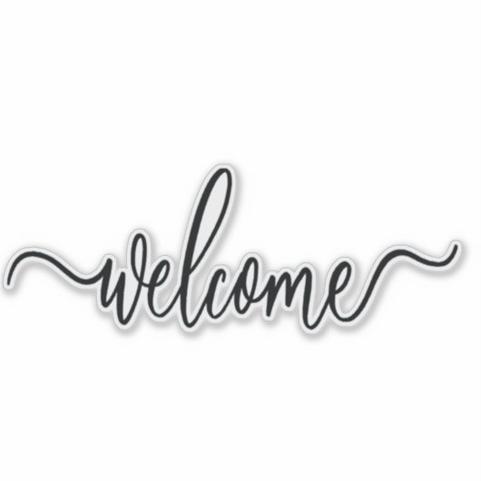 welkom VINYL gesneden sticker (Voorkant)