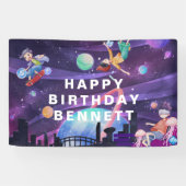 Welkom virtuele realiteit bij games op feestdag spandoek (Horizontaal)