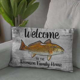 Welkom Vist roodbaarfamilie - thuiskatoen Accent Kussen