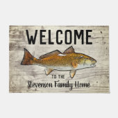 Welkom Vist roodbaarfamilie - thuiskatoen Deurmat (Voorkant)