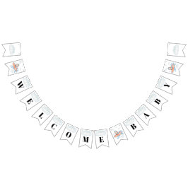 Welkom Vliegtuig Baby shower Penguin Vlaggetjes